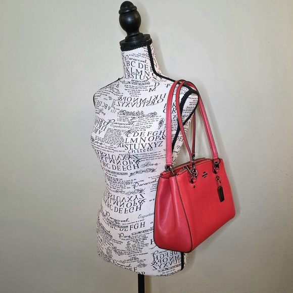 COACH MIAMI RED ETTA CARRYALL HANDBAG - NWOT - Picture 1 of 10